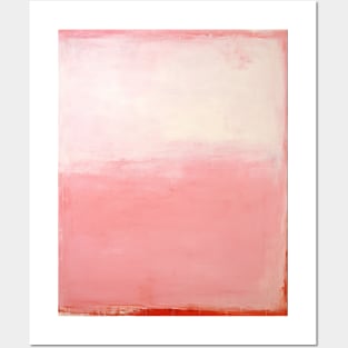 Pink White Abstract Modern Posters and Art